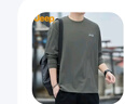 吉普（JEEP）長袖T恤男春夏季寬松休閑上衣服男士圓領(lǐng)打底衫男裝 軍綠 L 曬單實(shí)拍圖
