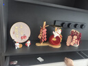 赟婭福袋招財(cái)貓鑰匙收納玄關(guān)擺件入戶門口家居客廳桌面裝飾品喬遷禮物 福袋招財(cái)貓置物架四件套A 曬單實(shí)拍圖