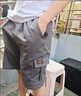 奧霂霖工裝短褲男韓版潮流夏季五分褲寬松休閑褲男大碼中褲大口袋機能褲 H工裝短褲(黑色+灰色) M 建議 80-95 斤 曬單實(shí)拍圖