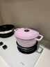 Breguet琺瑯鑄鐵鍋平底雙耳煲湯鍋炒鍋燉鍋煲飯煮鍋電磁爐結婚喬遷禮物 【店鋪爆款】丁香紫 24cm 曬單實拍圖