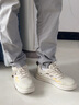 森馬（Senma）男鞋夏季休閑百搭小白鞋子男士軟底輕便厚底增高板鞋男款鏤空透氣 米色 42 曬單實(shí)拍圖