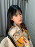 MITHAOL KUSC絲巾桑蠶絲真絲女2025絲綢方巾中秋節(jié)生日禮物送媽媽長(zhǎng)輩老師 殿堂橘【心想事
