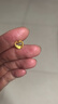 周大福 心形天鵝黃金耳釘(工費(fèi)220)約1.7g EOF1339 曬單實(shí)拍圖