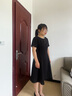 ROEYSHOUSE羅衣高級(jí)淺藍(lán)色系帶連衣裙女2025夏季新款時(shí)尚收腰大擺裙子11827 黑色 M （建議拍前聯(lián)系客服確認(rèn)哦） 曬單實(shí)拍圖
