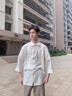 GXG男裝 【涼感】 條紋設(shè)計(jì)七分袖襯衫通勤男士襯衣 2025夏季新品 米條紋 M 曬單實(shí)拍圖