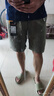 季言水洗工裝短褲男寬松夏季潮流休閑五分褲外穿沙灘薄款大碼中褲 綠色 L 曬單實拍圖