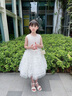 愛(ài)安玖 I NATURAL ANGEL高端走秀婚紗花童禮服女童晚禮服白色公主裙兒童蓬蓬洋氣春 白色無(wú)袖 130 cm 曬單實(shí)拍圖