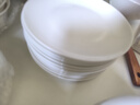 陶相惠陶瓷骨碟家用釉下彩7英寸菜碟子10個(gè)點(diǎn)心盤(pán)平盤(pán)純白吐骨盤(pán)子套裝 曬單實(shí)拍圖