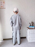 G.DUCKKIDS男童秋裝套裝2025新款中大兒童春秋款衛(wèi)衣運(yùn)動(dòng)服男孩加絨套裝潮 灰色 160 cm 曬單實(shí)拍圖