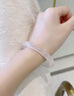 中國珠寶（Sino gem）白月光藕粉手鐲女美人鐲粉色玉髓高冰透玉冰種西柚粉玉石貓眼玉鐲 高冰貓眼石手鐲 冰冰粉   54-56圈口- 曬單實(shí)拍圖