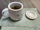唐豐（TANGFENG）白瓷茶杯三件套茶水分離杯帶蓋泡茶杯會議杯陶瓷水杯茶具伴手禮盒 福字龍蛋杯(禮盒裝) 曬單實拍圖