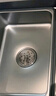 九牧王5.0加厚廚房水槽大單槽SUS304不銹鋼洗菜盆一體盆壓紋集渣盆四孔 頂配75*45【5.0厚隔渣雙重過濾】 曬單實拍圖
