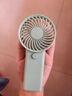 手持小風(fēng)扇 電風(fēng)扇 迷你隨身便攜式電池款桌面輕音學(xué)生兒童可手持可站立超長(cháng)續航 綠色 帶兩節七號電池 曬單實(shí)拍圖