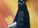 2XU Core系列壓縮褲 專(zhuān)業(yè)跑步瑜伽健身褲女中腰馬拉松越野運動(dòng)緊身褲 黑/銀 S 曬單實(shí)拍圖