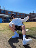 板鞋莆田空軍一號男女鞋學生AJ運動休增高夏季透氣低幫軟底滑板鞋 ED  白色 42 曬單實拍圖