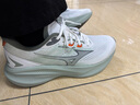 美津濃（MIZUNO）進(jìn)階厚底回彈緩震跑步鞋ASTRO PLUS II 05/香檳白/淡青藍(lán)   41 曬單實(shí)拍圖