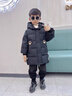 G.DUCKKIDS小黃鴨童裝兒童羽絨服男童中長款加厚男孩外套冬季寶寶小惡魔衣服 黃色 90 建議1~2歲【 80-90cm】 曬單實拍圖
