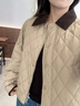 波司登輕薄羽絨服女短款90絨翻領(lǐng)菱格巴恩風(fēng)保暖外套B250135332 曬單實拍圖