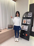 OVE女童速干衣秋冬跑步t訓(xùn)練服白色兒童冬季上衣長袖T恤運動服羽毛球 19579白色+2185藏青色 150cm 曬單實拍圖