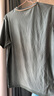 柒牌謝震業(yè)同款【涼感索羅納】圓領(lǐng)短袖T恤男25夏季新品休閑簡(jiǎn)約上衣 灰綠-激冷力款 L (175/92A) 曬單實(shí)拍圖