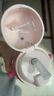 babycare兒童保溫杯大寶寶學(xué)飲吸管水杯水壺霸王龍不銹鋼保溫杯上學(xué) 恐龍背帶款+吸嘴-引力洋紅 450ml 曬單實(shí)拍圖