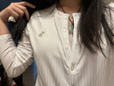 ABERCROMBIE & FITCH女裝經(jīng)典小麋鹿美式復(fù)古辣妹性感修身V領(lǐng)長袖T恤KI139-5270 白色 XS (160/84A) 曬單實(shí)拍圖