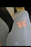 新款汽車坐墊夏季涼墊防滑透氣四季通用卡通亞麻免綁車內(nèi)座椅墊 趴趴熊灰色（四季款）三件套 曬單實拍圖