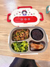 OQB德國316不銹鋼飯盒上班族飯盒保溫餐盒可微波爐加熱分格飯盒便當 316不銹鋼【紅白】2分格(2 1000ml 曬單實(shí)拍圖