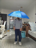 OEMG防曬傘頭戴式防雨釣魚(yú)傘帽雨傘折疊頭頂雨傘帽戶(hù)外遮陽(yáng)垂釣頭帽 77雙層【升級(jí)黑膠】雨滴藍(lán) 曬單實(shí)拍圖