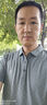 恒源祥冰絲光棉T恤男短袖2025新款翻領(lǐng)漸變格子竹纖維中年夏裝上衣男裝 灰色 227 L 120-140斤 曬單實拍圖