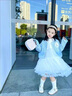 G.DUCKKIDS小黃鴨童裝艾莎衣服女童套裝春秋季兒童外套女寶寶秋裝愛(ài)莎連衣裙 藍色 110 尺碼4~5歲【100-110cm】cm 曬單實(shí)拍圖