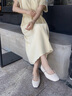 愛步（ECCO）芭蕾舞鞋女 25年新款時尚瑪麗珍方頭低跟淺口單鞋 舞悅234333 冰白色23433301017 （羊皮革） 37 曬單實拍圖