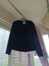 菲妮迪（FINITY）菲妮迪短外套秋季新款小香風(fēng)珠繡設計黑色長(cháng)袖西裝女 黑色 L 曬單實(shí)拍圖