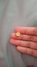 相思結(jié)珠寶小桃花黃金轉(zhuǎn)運珠手鏈女新款小金珠999足金櫻花朵貓眼石手串 白貓眼石款桃花 約0.9-1.1g 曬單實拍圖