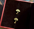 賽菲爾復購補貼黃金耳釘女5G足金金扇子光珠耳墜送女友 一對 約1.4克 曬單實拍圖