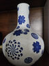 景德鎮(zhèn)（jdz）官方陶瓷仿古青花玲瓏瓷花瓶高級感天球客廳家居裝飾品電視柜擺件 天球瓶 曬單實拍圖