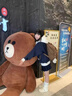 OTST美式復(fù)古拼接撞色連帽開衫衛(wèi)衣女春秋寬松oversize學(xué)院風(fēng)百搭外套 藏青色 S (60-85斤) 曬單實拍圖