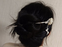 十二花神925銀發(fā)簪女古風(fēng)步搖頭飾簪子高級節日禮送女友生日禮物 幸福圓滿(mǎn)【四月牡丹】 古香古色 曬單實(shí)拍圖