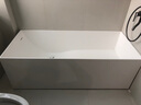 特拉維爾（TW）獨立式人造石浴缸家用小戶(hù)型高分子PMMA長(cháng)方形酒店民宿綺美石浴盆 8572啞光白 1.6m 曬單實(shí)拍圖