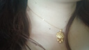 中國黃金（CHINA GOLD）黃金項鏈女士足金平安鎖吊墜長命鎖七夕情人節(jié)禮物送女友老婆 祥云鎖吊墜約1.2g*配銀鏈 曬單實拍圖