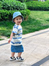 旻勝【兩件套】男童短袖牛仔褲套裝夏季薄款短褲五分褲送男孩生日禮物 藍(lán)色100碼【95cm以下/25-30斤】 曬單實(shí)拍圖