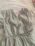 香影新中式天絲連衣裙女2026夏裝新款綠色收腰短袖絕美輕國風(fēng)裙子 淺綠 M 160/84A/95-110斤 曬單實(shí)拍圖