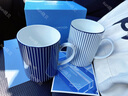 Wedgwood[11.11保價(jià)]【魏大勛同款】藍調幾何馬克杯骨瓷水杯禮盒商務(wù)送禮 藍調幾何藍+白馬克杯2件套 曬單實(shí)拍圖