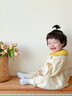優(yōu)奇嬰兒衣服秋裝超萌可愛哈衣嬰幼兒寶寶連體衣洋氣爬服春秋季外出服 米黃 90cm 曬單實(shí)拍圖