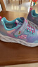 Skechers斯凱奇童鞋女童魔術(shù)貼閃燈鞋兒童跑鞋舒適學(xué)生休閑鞋302339L 曬單實(shí)拍圖