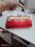 酷奇袋鼠配旗袍的包包七夕民族風(fēng)復古媽媽包女士婚禮喜婆婆手提小拎包 6546暗紅色 曬單實(shí)拍圖