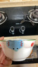 舍里卡通釉下彩餐具陶瓷碗盤子兒童吃飯碗高顏值湯碗蒸蛋碗家用雙耳碗 卡通十件套A 曬單實(shí)拍圖