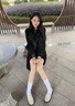 CAMILA KSENIA樂福鞋女2025新厚底增高款夏高跟軟底時尚一腳蹬小皮鞋 杏色 37 曬單實拍圖