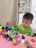 翎喏德國兒童積木木頭拼裝大顆粒寶寶益智玩具男女孩6嬰兒1一2歲3禮物 【桶裝】121粒積木含游樂園+拼圖 曬單實(shí)拍圖