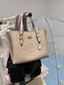 蔻馳（COACH）【品牌直供】女士MOLLIE25中號手提單肩斜挎托特包奶茶色CV965 曬單實(shí)拍圖